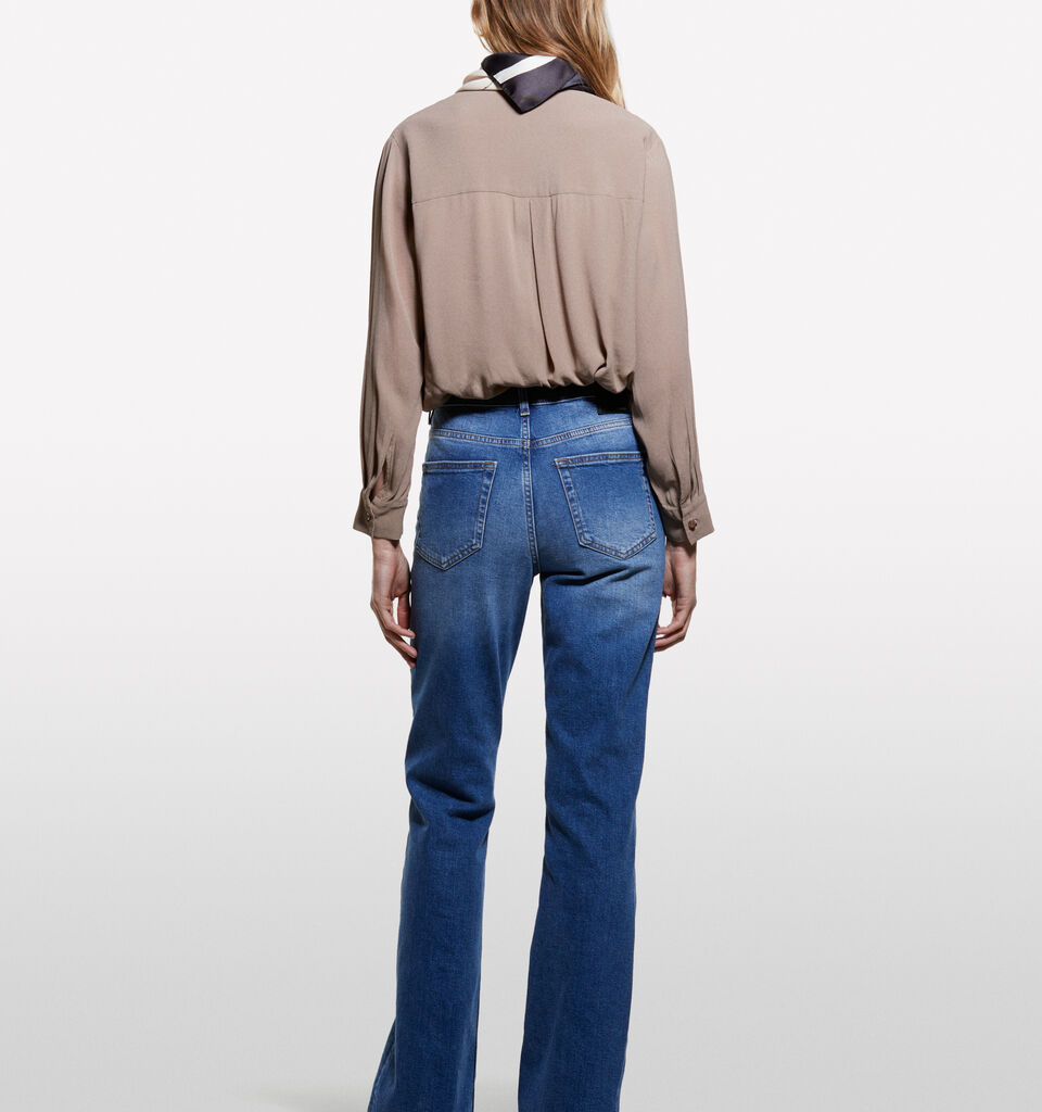 Brown oversized shirt - women's shirts - Brown | Sisley image number 2